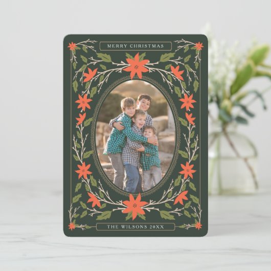 Winkelboek 2 Kerstmis Feestdagenkaart (Staand voorkant)