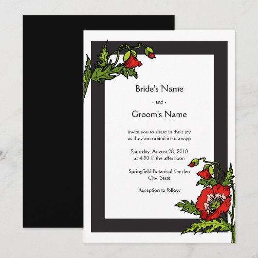 Winkelboek 5x7 Uitnodiging (Voorkant / Achterkant)