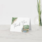 Winkelboek als nieuw hoofdstuk Baby shower Bedankkaart (Voorkant)