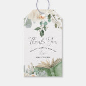 Winkelboek als nieuw hoofdstuk Baby shower Cadeaulabel (Voorkant)