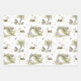 Winkelboek | Baby shower bossen Inpakpapier Vel