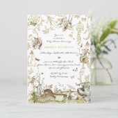 Winkelboek | Baby shower bossen Kaart (Staand voorkant)