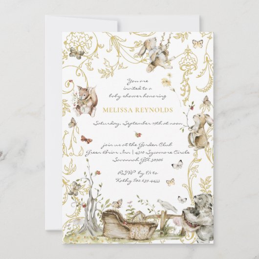 Winkelboek | Baby shower bossen Kaart (Voorkant)