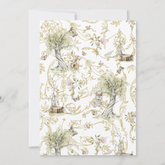 Winkelboek | Baby shower bossen Kaart (Achterkant)