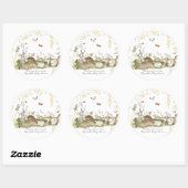 Winkelboek | Baby shower bossen Ronde Sticker (Vel)