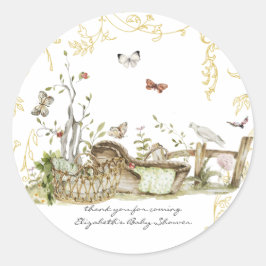 Winkelboek | Baby shower bossen Ronde Sticker