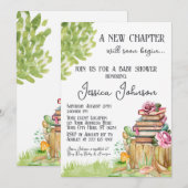 Winkelboek Baby shower Uitnodiging Nieuw Hoofdstuk (Voorkant / Achterkant)