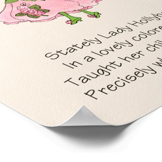 winkelboek Bloem Kinderen HOLLYHOCK Poster (Hoek)