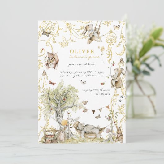 Winkelboek | Bosbouwbosgebied Birthday Kaart (Staand voorkant)