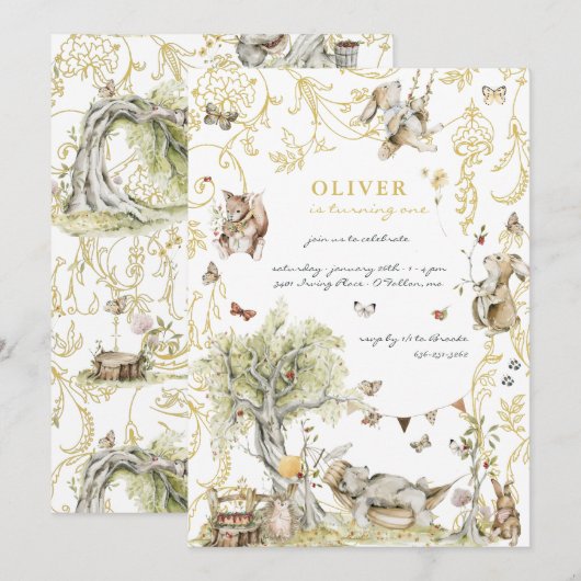 Winkelboek | Bosbouwbosgebied Birthday Kaart (Voorkant / Achterkant)