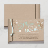 Winkelboek Breng een boek Baby shower  Brown Informatiekaartje (Voorkant / Achterkant)