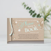 Winkelboek Breng een boek Baby shower  Brown Informatiekaartje (Staand voorkant)