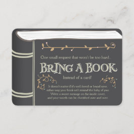 Winkelboek Breng een boek Baby shower Brown Informatiekaartje