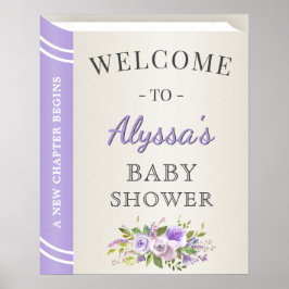 Winkelboek Hoesje Lavender Girl Baby shower Welkom Poster
