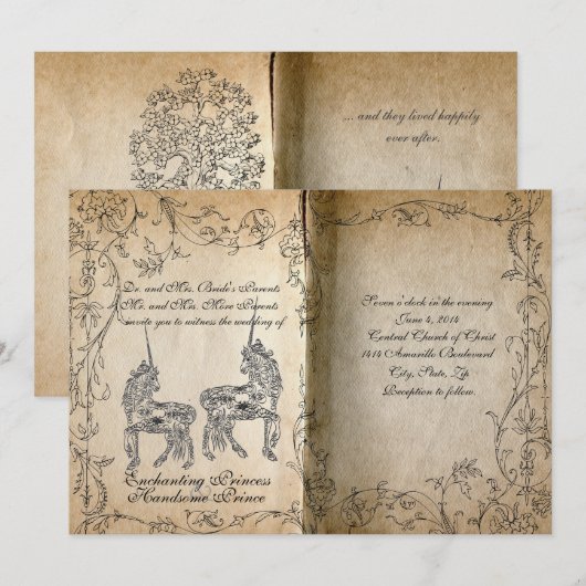 Winkelboek Perfect Unicorn Weddenschap Kaart (Voorkant / Achterkant)