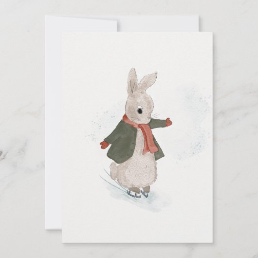 Winkelboek | Uitnodiging tot Baby shower Winter Bu (Achterkant)