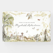 Winkelboek | Welkomstwoord bos Baby shower bossen Spandoek (Horizontaal)