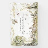 Winkelboek | Welkomstwoord bos Baby shower bossen Spandoek (Verticaal)