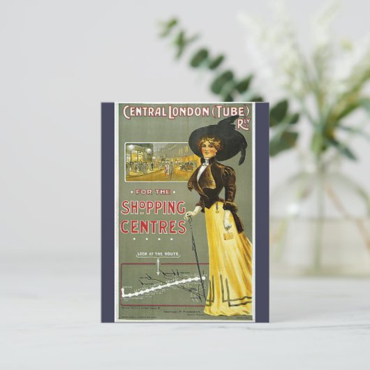  winkelcentra in het centrum van Londen Travel Briefkaart (Staand voorkant)