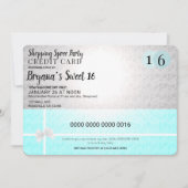 Winkelcentrum Creditcard Sweet 16 Feestje Kaart (Voorkant)