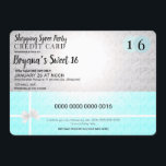 Winkelcentrum Creditcard Sweet 16 Feestje Kaart<br><div class="desc">Aanpassen voor je evenement</div>