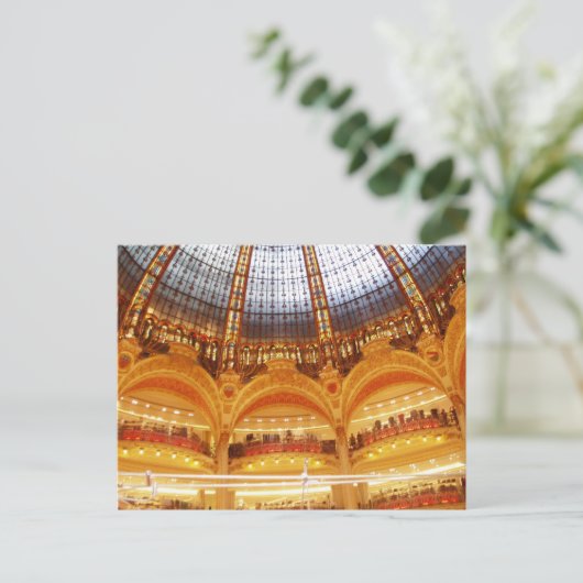 Winkelcentrum in Parijs Briefkaart (Staand voorkant)