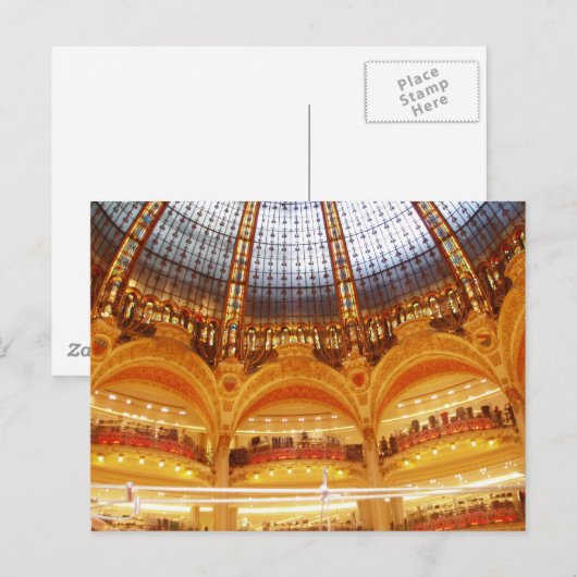 Winkelcentrum in Parijs Briefkaart (Voorkant / Achterkant)