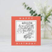 Winkeldetectoren bij een supermarktCartoon Kaart (Staand voorkant)