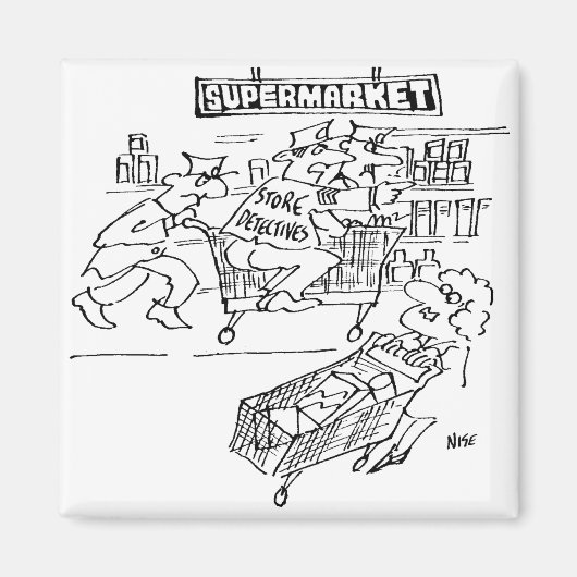 Winkeldetectoren in een supermarkt magneet (Voorkant)