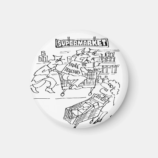 Winkeldetectoren in een supermarkt magneet (Voorkant)