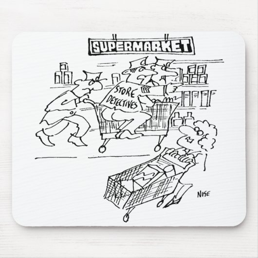 Winkeldetectoren in een supermarkt muismat (Voorkant)