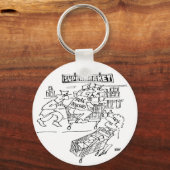 Winkeldetectoren in een supermarkt sleutelhanger (Voorkant)