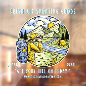 Winkeldeur voor Camping Hiking Sporting Goods aanp Raamsticker (Vel 2)