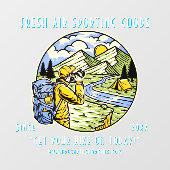 Winkeldeur voor Camping Hiking Sporting Goods aanp Raamsticker (Vel)