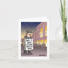 Winkeldiefstal dagen tot Kerstmis Kaart
