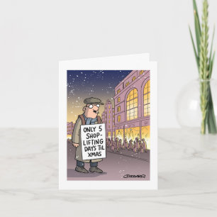 Winkeldiefstal dagen tot Kerstmis Kaart