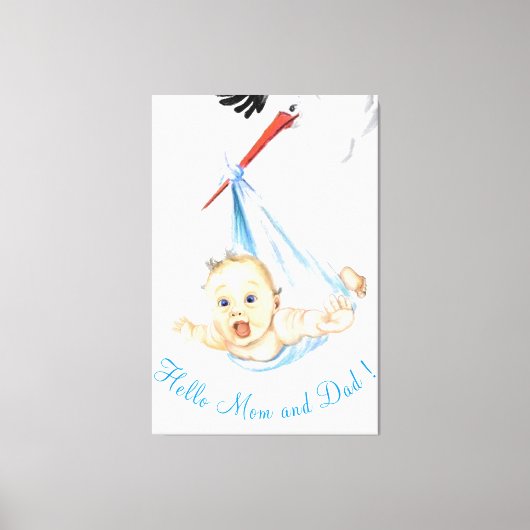 Winkeldragende Baby - Cartoon tekenen - Aanpassen Canvas Afdruk (Voorkant)