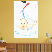 Winkeldragende Baby - Cartoon tekenen - Aanpassen Canvas Afdruk (Insitu (Woonkamer))