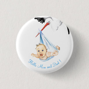 Winkeldragende Baby - Cartoon Trekken  Ronde Button 3,2 Cm