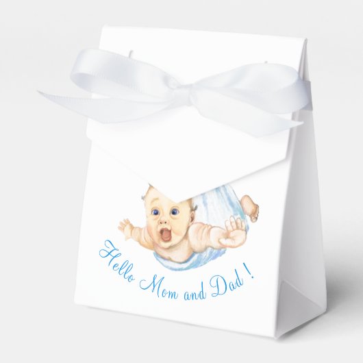 Winkeldragende Baby - Cartoon Trekken Sweet Funny Bedankdoosjes (Voorkant Zijde)