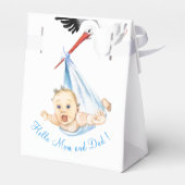 Winkeldragende Baby - Cartoon Trekken Sweet Funny Bedankdoosjes (Achterkant)