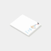 Winkeldragende Baby - Hallo - Jouw tekst toevoegen Post-it® Notes (Schuin)