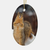 Winkeleekhoorn Keramisch Ornament (Links)