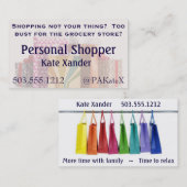 Winkelen als je laat vallen visitekaartje (Voorkant / Achterkant)