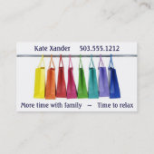 Winkelen als je laat vallen visitekaartje (Achterkant)