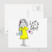 Winkelen Briefkaart (Voorkant / Achterkant)