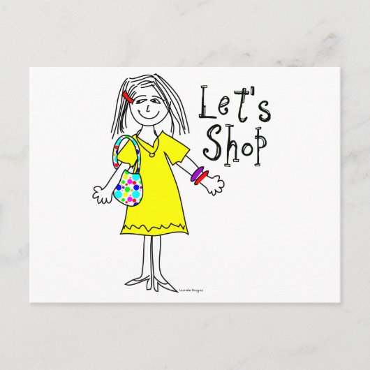 Winkelen Briefkaart (Voorkant)