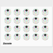 Winkelen Dank Logo Holografie met liefdesdrift Ronde Sticker (Vel)