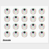 Winkelen Dank Logo Holografie met liefdesreis Ronde Sticker (Vel)