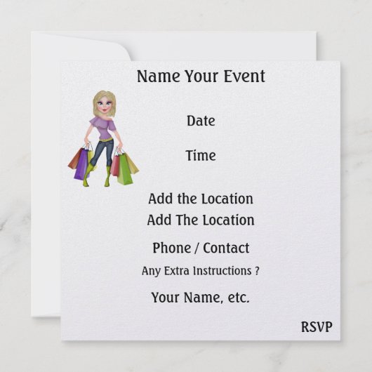 Winkelen :De datum opslaan" - SRF Save The Date (Achterkant)